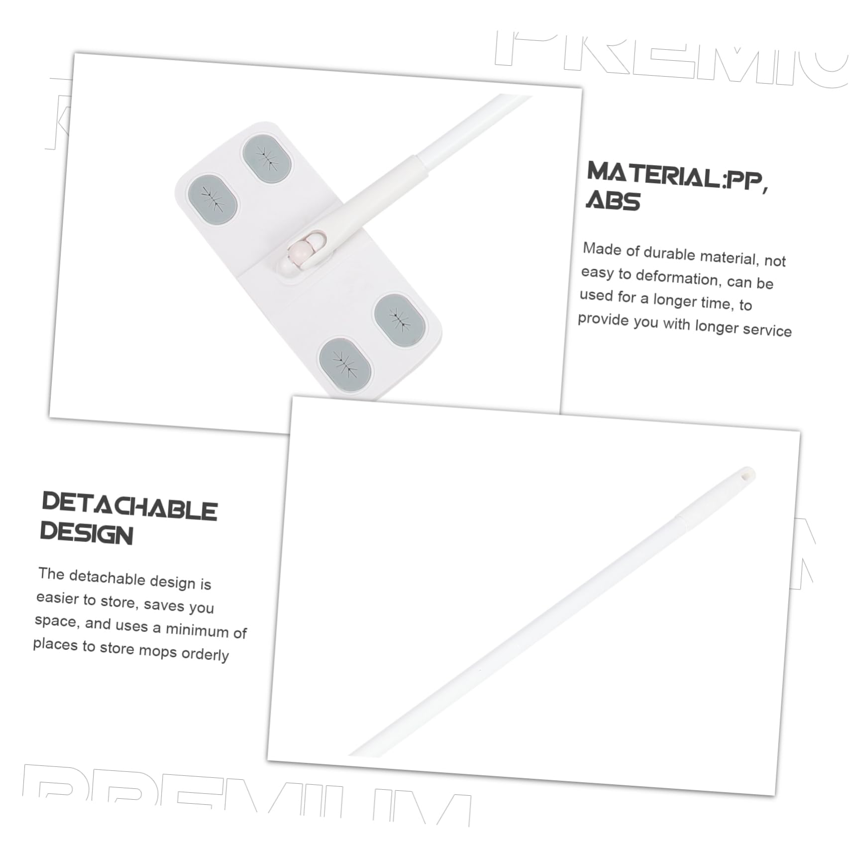 PACKOVE 4 Piezas Trapeador electrostático Desmontable hogar Objetivo Interior mop Limpio trapeadores de Limpieza para Pisos trapeador de Limpieza fregona barredora Telas no Tejidas
