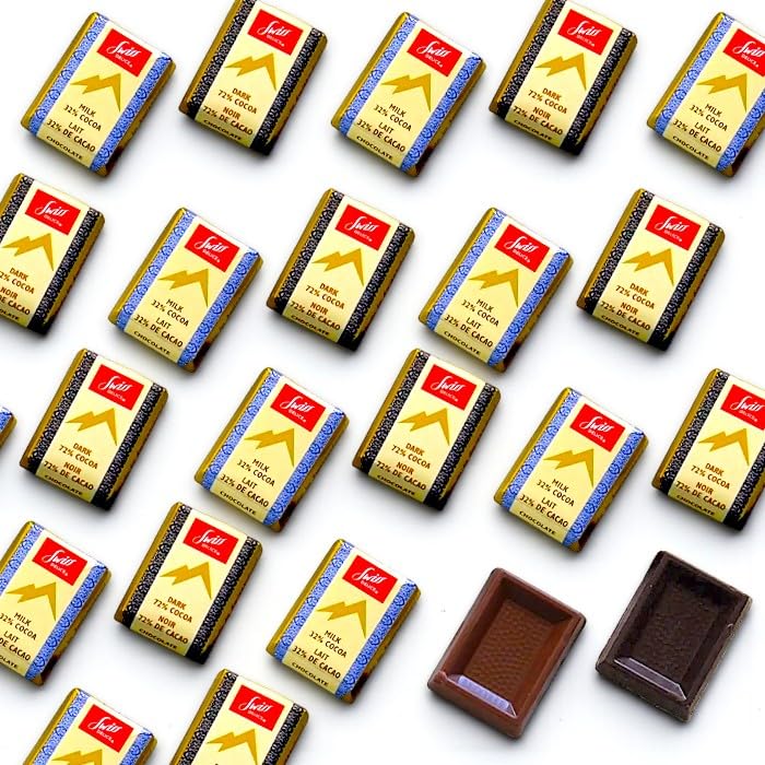 Amazon | スイスデリス チョコレート 30枚 (ダーク15枚、ミルク15枚)の
