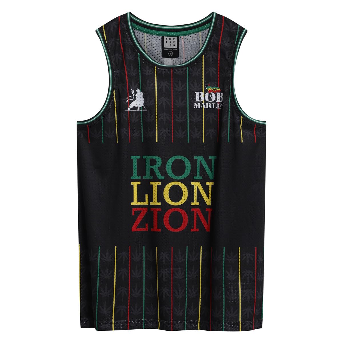 Amplified Maglia da basket da uomo, unisex, senza maniche, stampa su entrambi i lati, traspirante, estiva, festival, BandMerch, musica