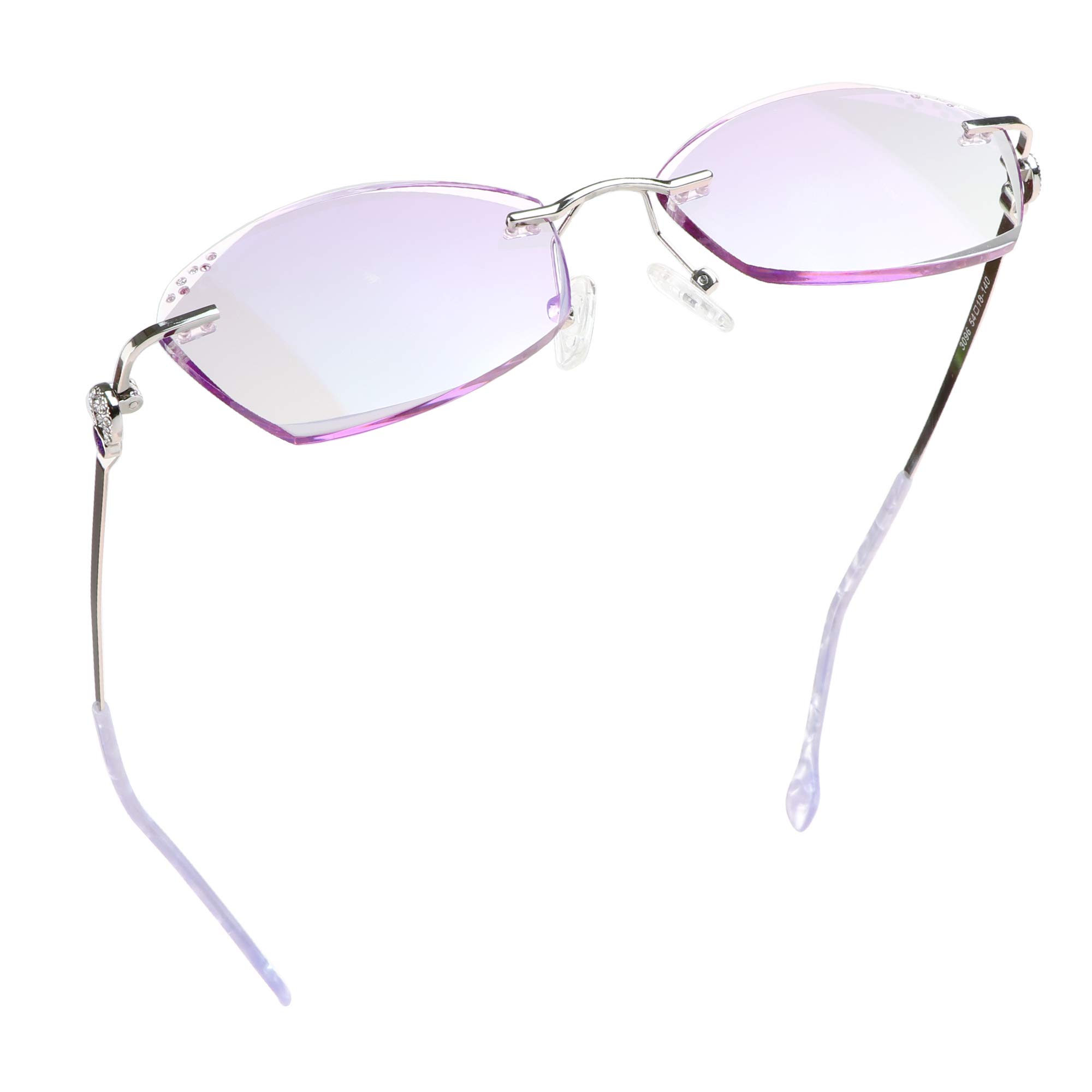 Blue Light Blocking Glasses, Computer Reading Glasses,Rimless Frame Glasses