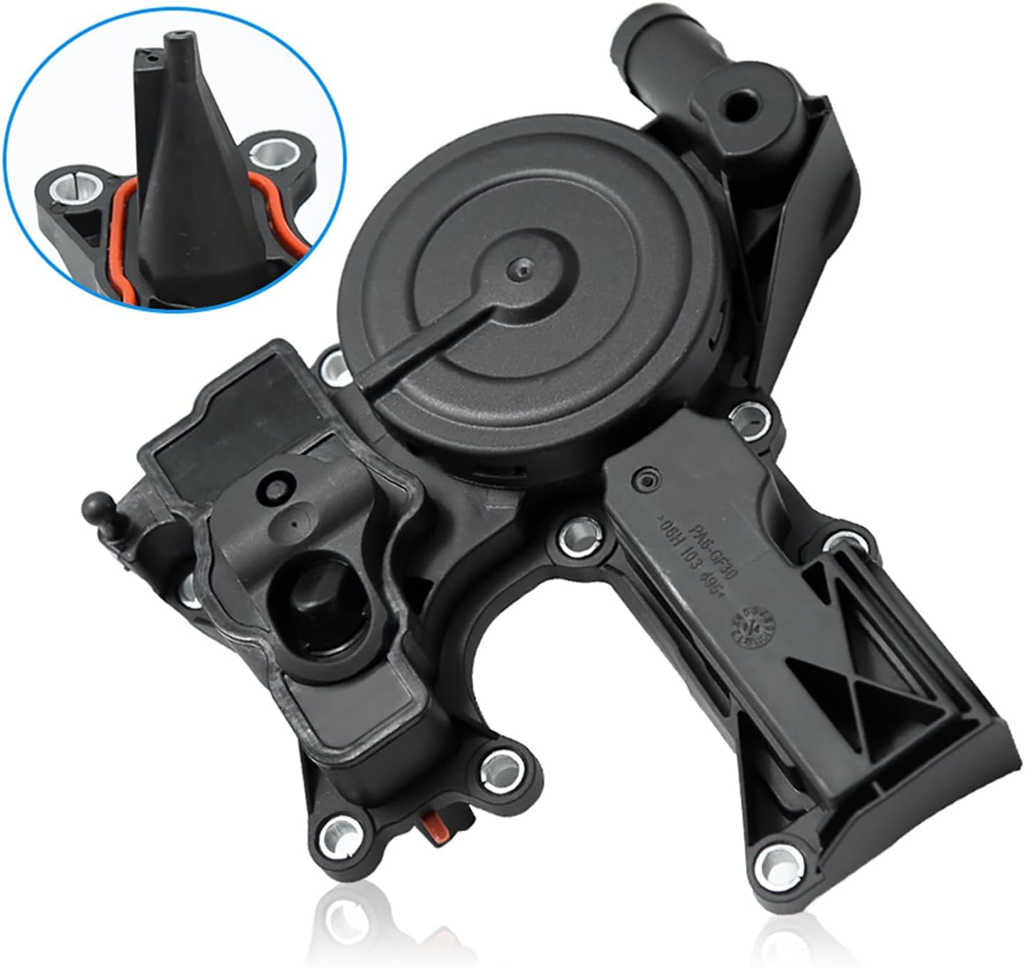 PCV Valve Crankcase Ventilation Valve Oil-Water Separator Kit Ventilation Hose with Gasket, Replace 06H103495AB, 06H103495, 06H103495A, 06H103495B, 06H103495E, 06H103495AC