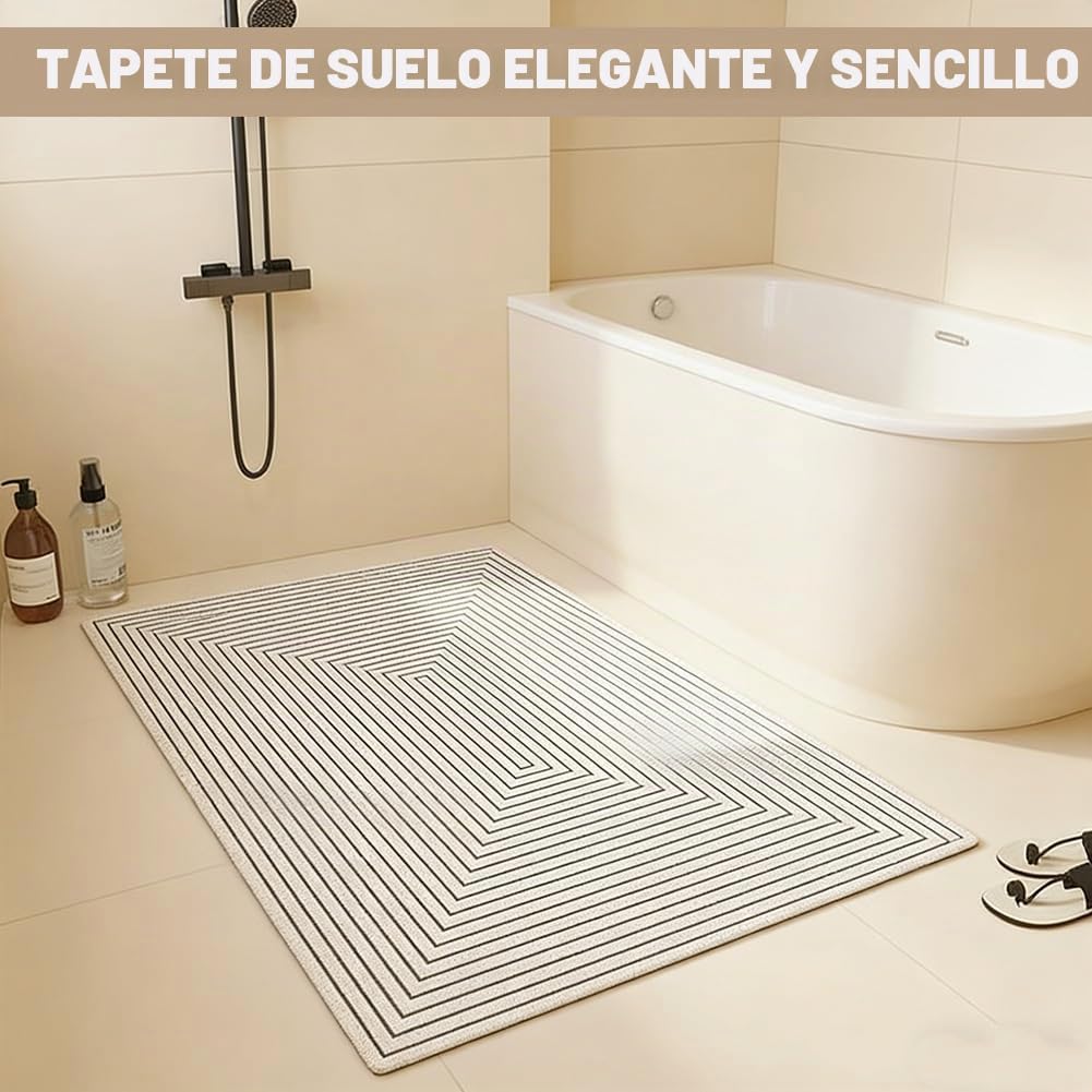 Alfombrilla antideslizante para ducha (60 x 90 cm, con orificios de drenaje, secado rápido, de PVC, para bañera y zonas húmedas)