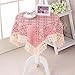 Produktbild QsyyHome Hotel Restaurant-Tischdecke rechteckig/quadratisch Jacquard-Tuch, mit Spitze für Mikrowelle/Kommode/Nachttisch/TV, Textil, rose, 49x49inch (125x125cm)