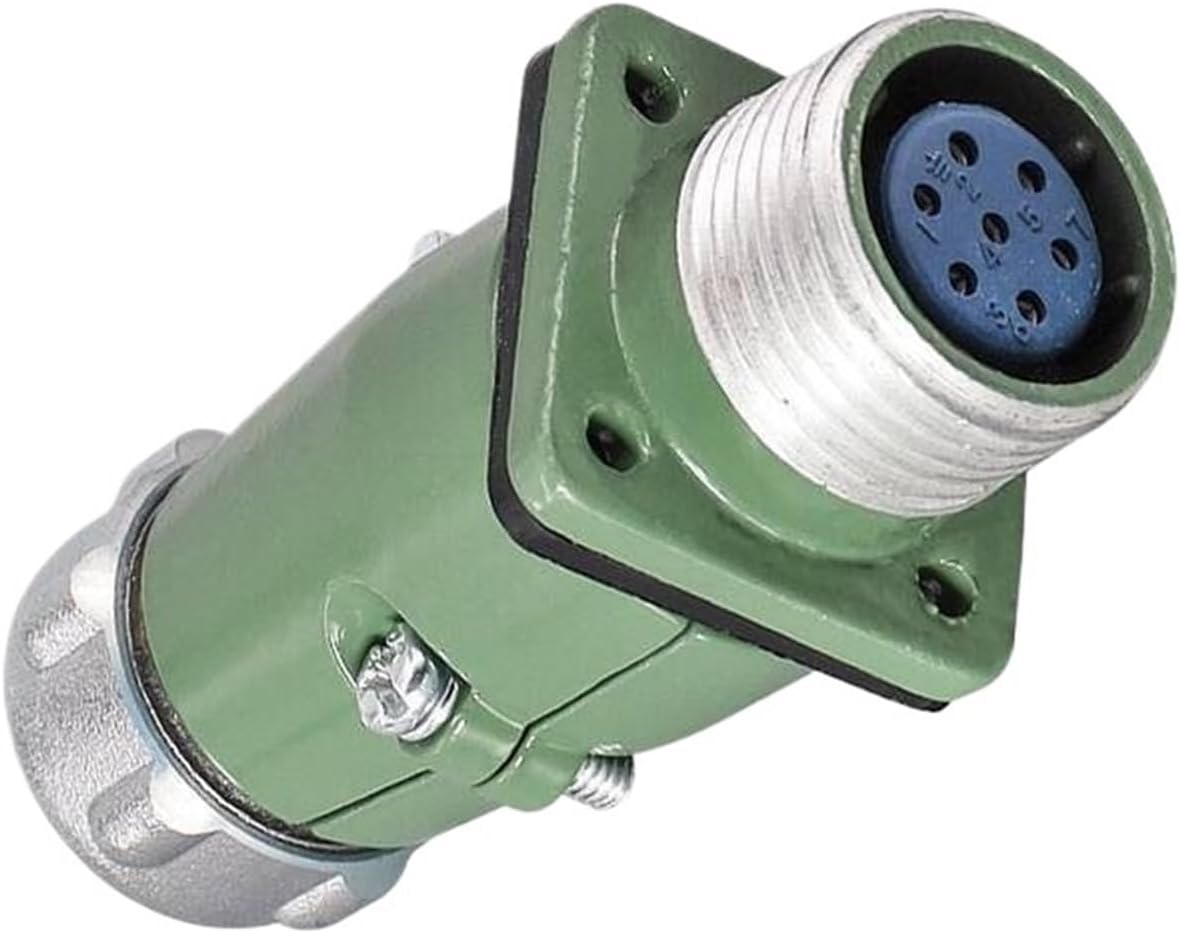 YD20 7-Pin Straight YD20J7TP YD20J7TQ Angled YD20J7TR YD20J7TS Waterproof Connector YD20K7Z 7core 7P Elbow Socket(Gold)