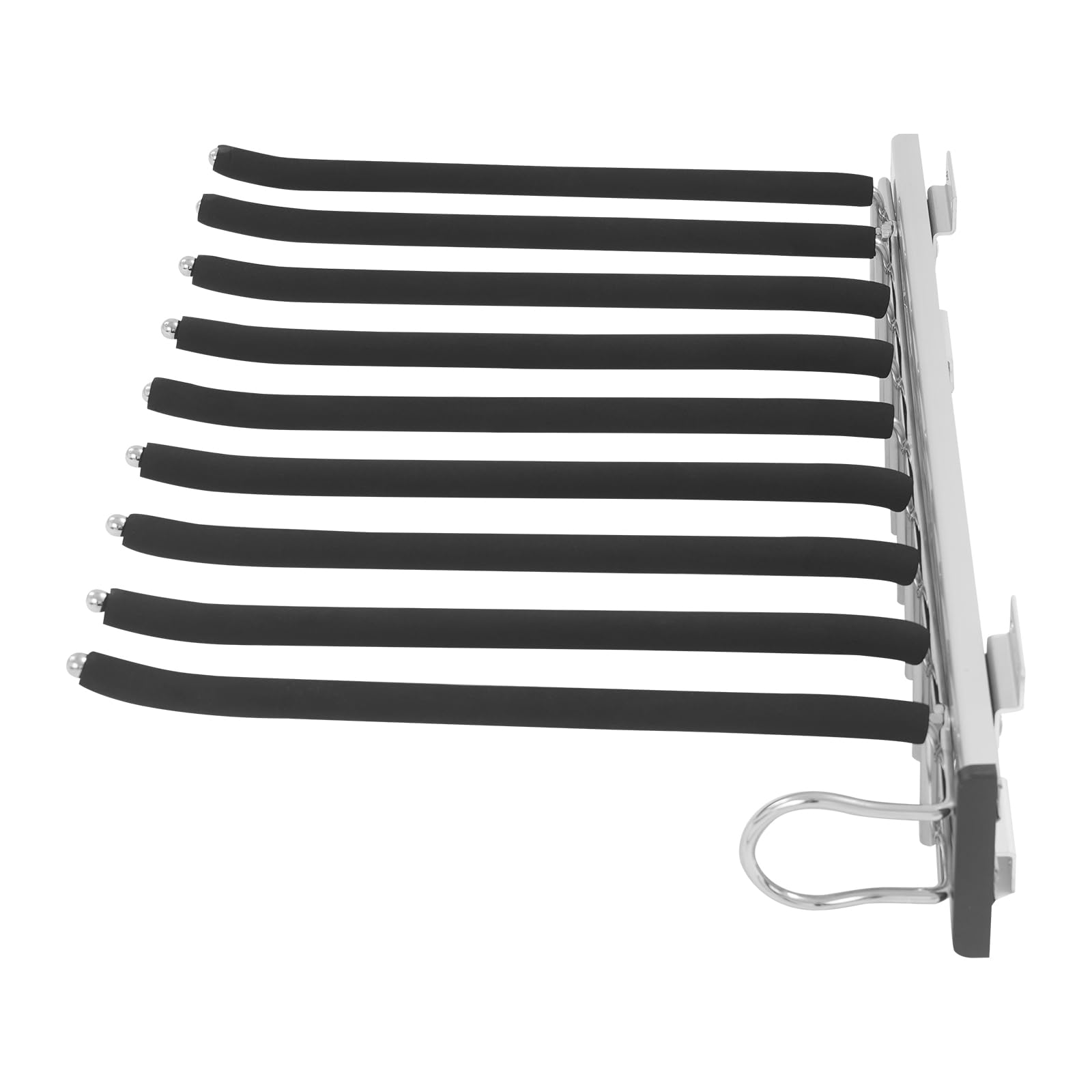 Soporte extensible para pantalones, estante para pantalones, 9 soportes para bufandas, rieles para colgar pantalones, perchas para pantalones, ropa, corbatas, bufandas, armario, profundidad, 48 cm
