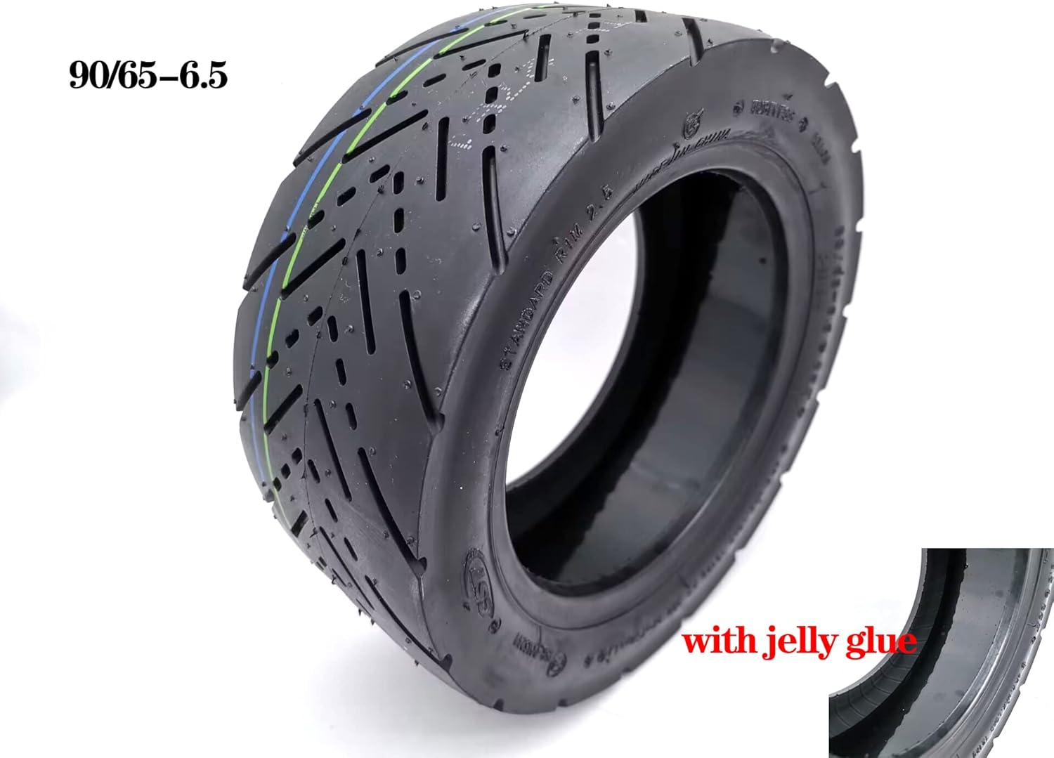 90/65-6.5 11 Inch Puncture proof Tubeless CST Tire for Kaabo Wolf Warrior King GT Electric Scooter Off-Road Tire Road Tyre Replace accessories (Road Tyre)