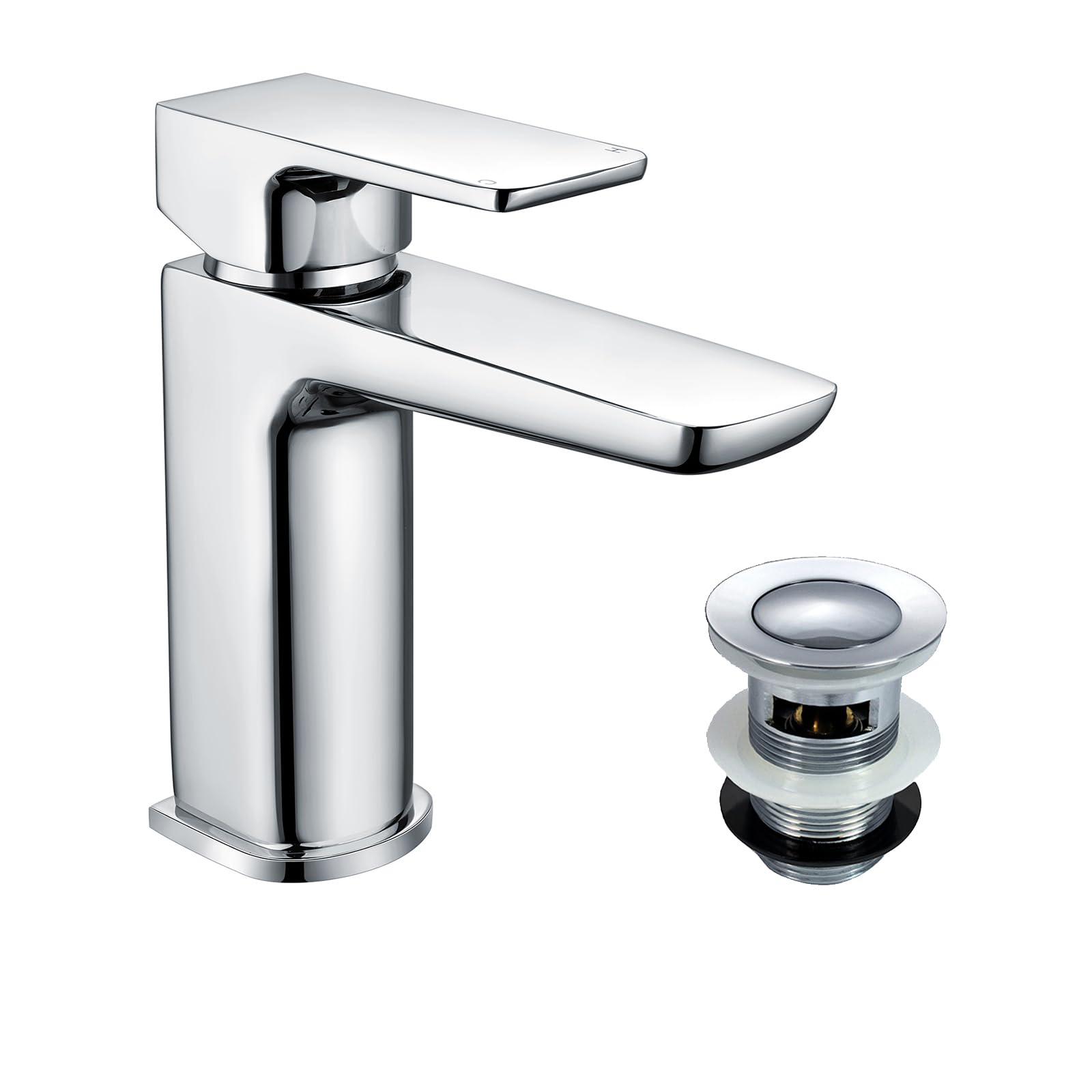 Nes Home Finn Basin Mono Mixer Tap & Waste Chrome