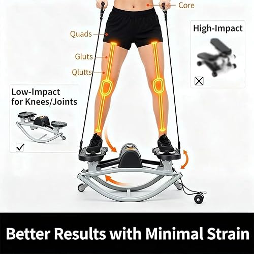 Miniatura 2 de Rock Stepper Side to Side, Steppers for Exercise at Home, Workout Exercise Equipment Legs Glutes, Balance Boards for Adults, Low-Impact Lateral