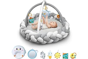 Yacul Baby Play Gym Mat, Stage-Based Educational Baby Playmat for Newborns to Toddlers