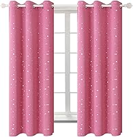 Vista 68 de BGment - Cortinas opacas para dormitorio infantil, con ojales, con aislamiento térmico, estampado de estrellas plateadas, para oscurecer