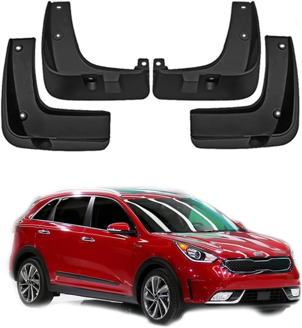 Car Mud Flaps Mudguard for KIA NIRO DE 2016-2019 Front and Rear Mudflaps Splash Guards Heavy Duty Flares 4-PC Auto Accessories,Send 1 Car Wash Towel