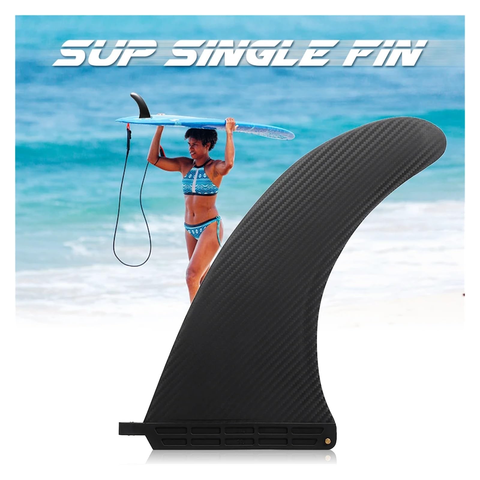 Aleta Central de una Sola quilla for Sup, Tabla de Surf de Remo de Nailon, 6,5'' / 7,5'' / 8'' / 9'' / 10''(6.5)