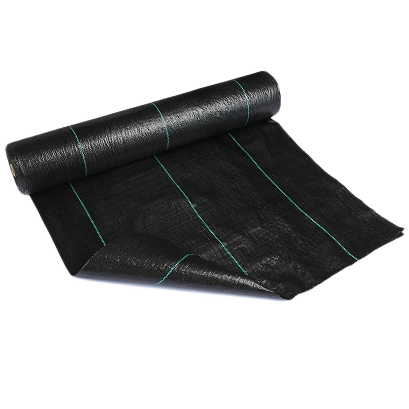 WAHHWF 50cm Wide Garden Weed Barrier Landscape Fabric, 10m-200m Long Heavy Duty Weed Block Gardening Mat, Black Commercial Ground Fabric Cover Block (Color : WxL, Size : 0.5mx110m/1.6ftx360ft)