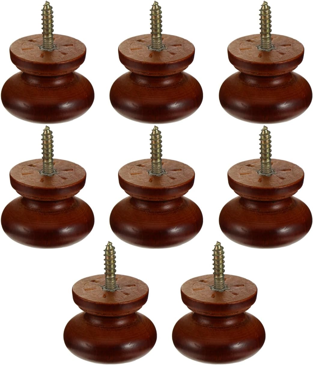 Angoily 8Pcs Solid Wood Cabinet Knobs 1.53 Inch Round Door Handles for Wardrobe Drawer Furniture Pulls Durable and Easy to Install