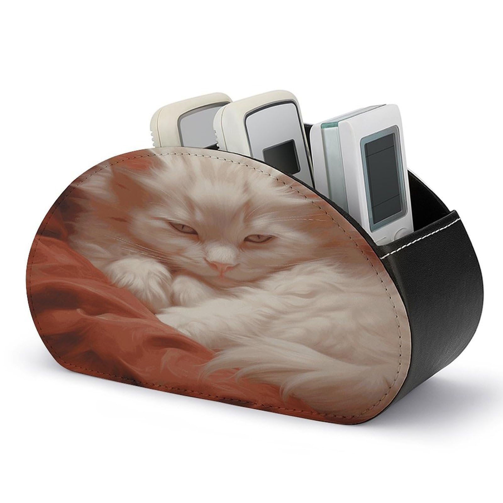 Btcowzrv Style Hazy Cat Remote Control Holder With 5 Compartments