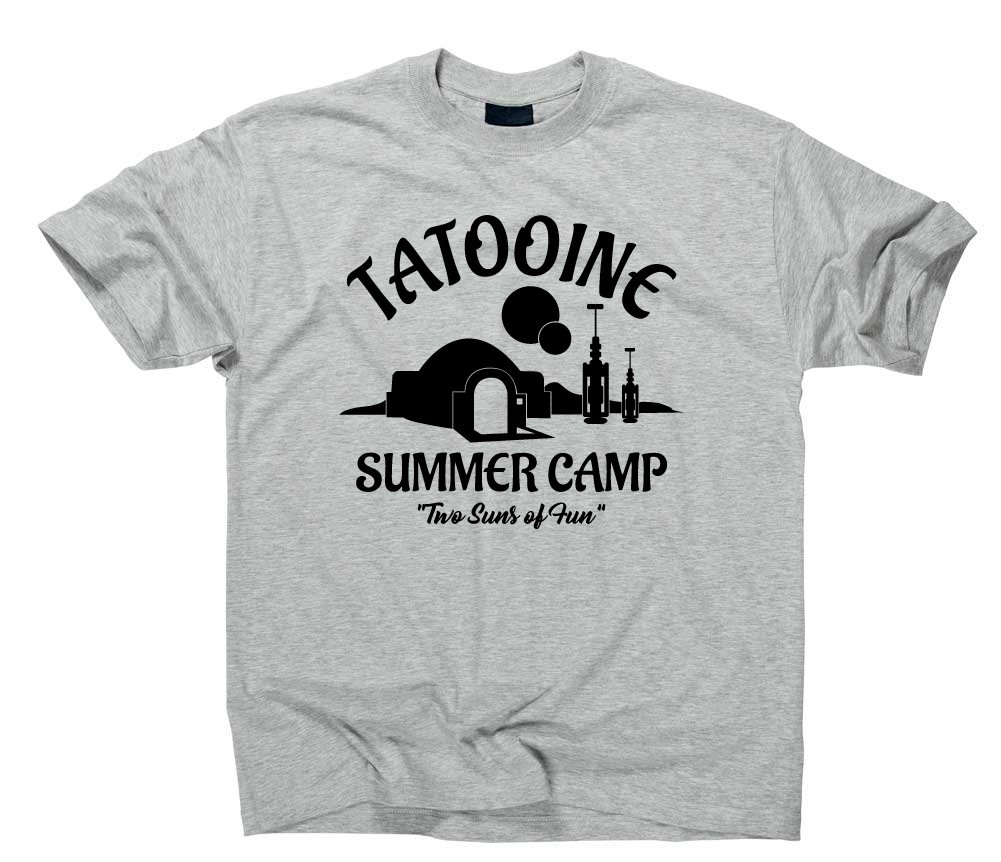 Styletex23 Men's Grey Tatooine Summer Camp T-Shirt, Xxl,