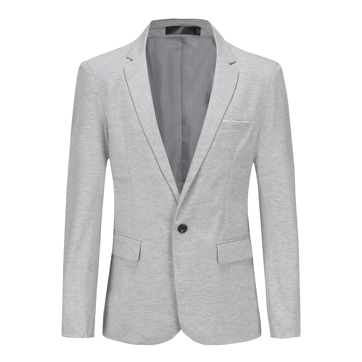 YFFUSHI Blazer da Uomo Slim Fit in Cotone Giacca Uomo Casual 1 Bottone Elegante per Matrimonio Ufficio Cerimonia