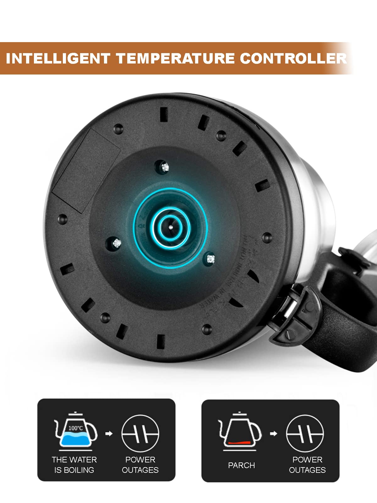 -Czajnik do szybkiego gotowania, czajniczek z szybko gotującą się grzałką w 3 minuty, technologia do kawy, herbaty, napojów, gorąca woda, 1,5 l, Comfortable anniversary