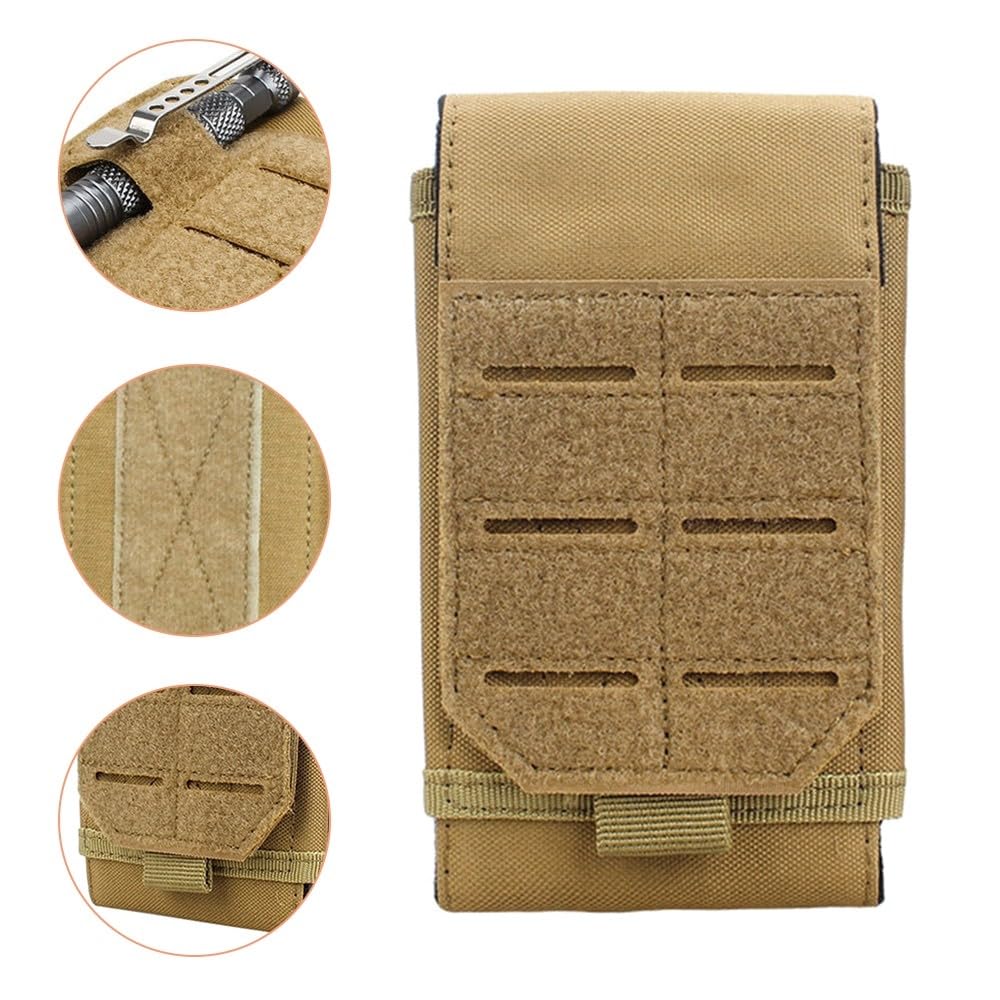 Taktyczne etui na telefon, telefon Molle Smartphone Pasek, torba bananowa z gniazdem na karty smartfona 4" do 7", czarny