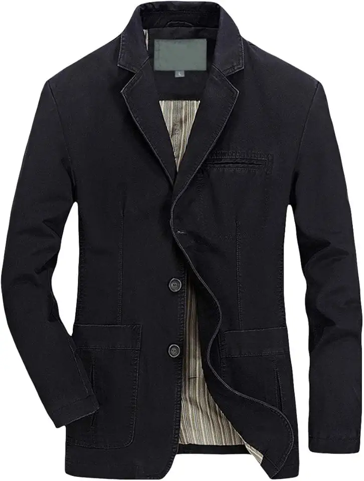 Check out this Men's Blazer Casual Suit Jacket Cotton Sport Coat Regular Fit Autumn Busniess Jackets from Amazon!