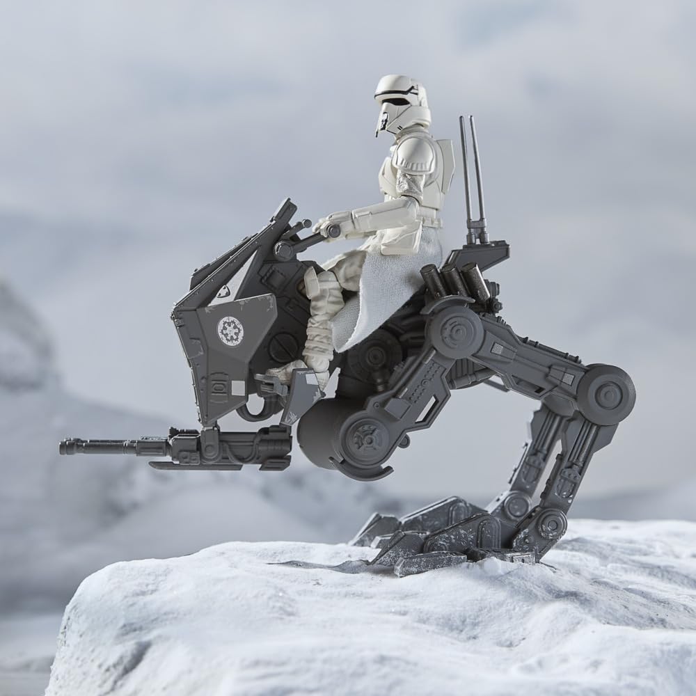 Maszyna krocząca AT-RT Resztek Imperium z serii Star Wars The Vintage Collection, wysokiej jakości model pojazdu w skali 9,5 cm z filmu "Star Wars: The Mandalorian and Grogu", zawiera figurkę