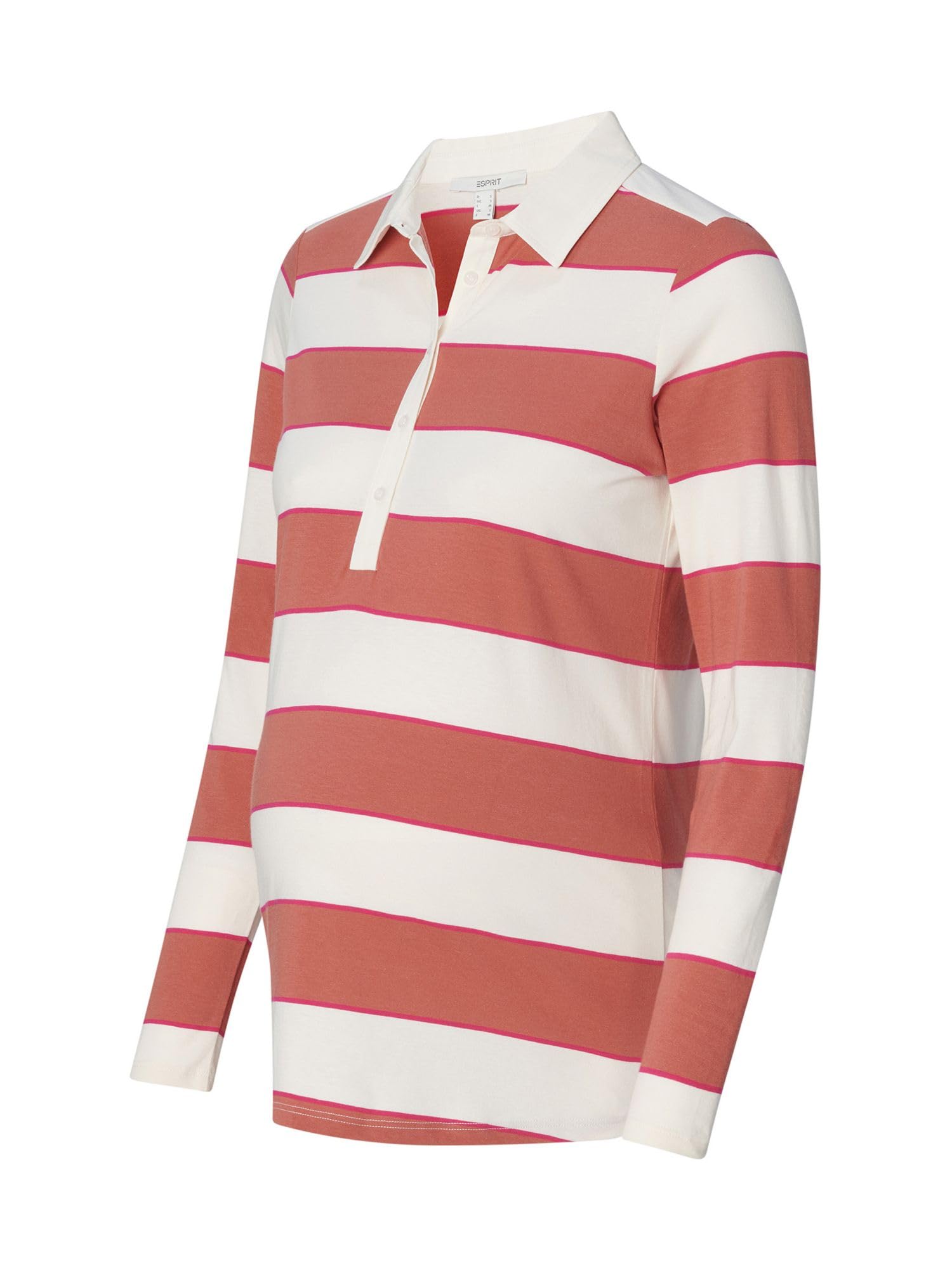 ESPRIT Maternity Damen Nursing Polo Long Sleeve Stripe T-Shirt