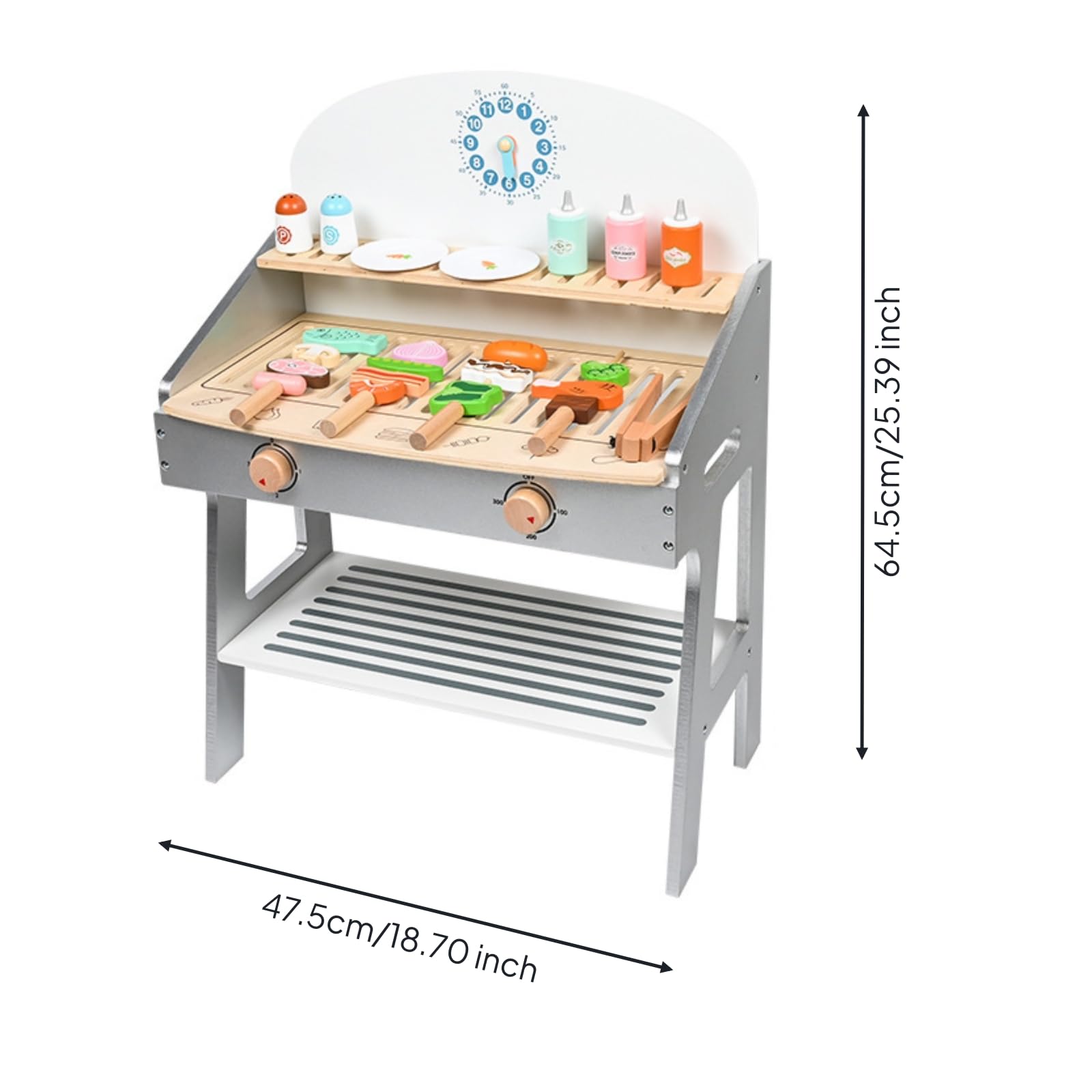 Barbacoa con Accesorios Resistente Parrilla Divertido Cocinita para Niños