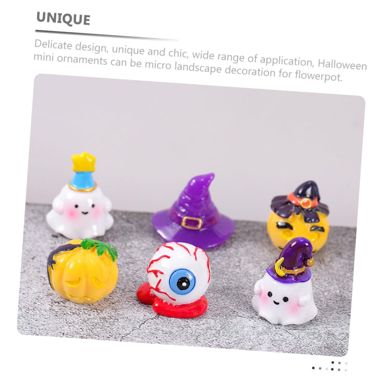 12 Mini Statuette In Resina Di Halloween - Set Con Fantasmi, Zucca, Ragno, Scheletro - Figure Decorative Per Giardino, Terrario, Feste A Tema