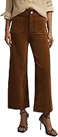 miduo Women's High Waisted Wide Leg Corduroy Pants with Pockets - Casual Straight Leg Trousers for Comfort & Style
