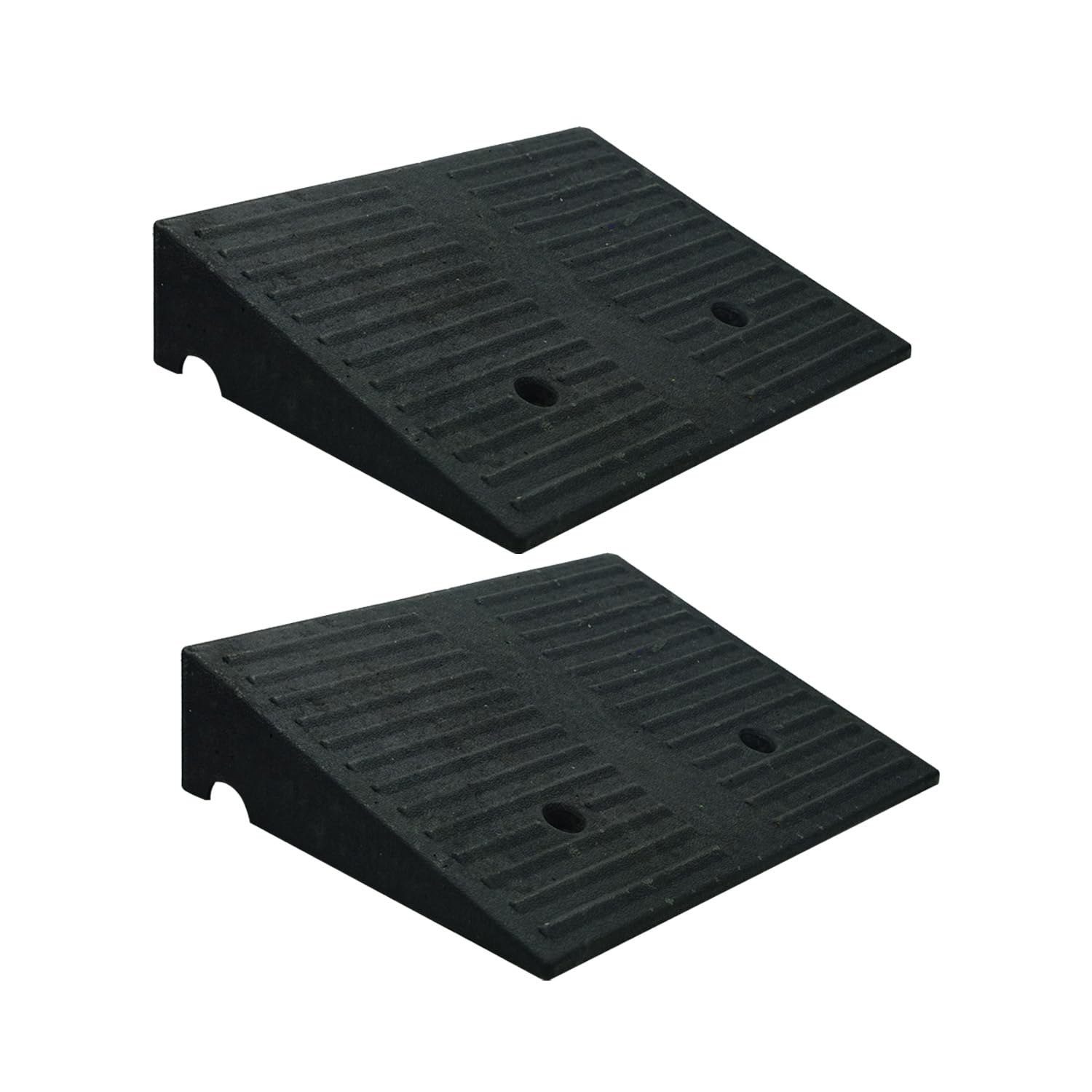 Curb Ramps for Driveway Threshold Wheelchair Doorway Sidewalks Shed Heavy Duty, 2 Pack 3.9 inch Rise, Ramps for Wheelchairs for Home Steps, Motorcycles, Lawn Mowers, 7000lbs Powersport Load ing