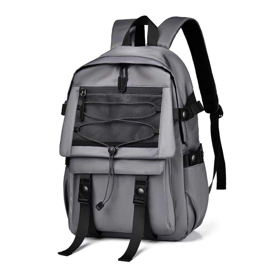 FLYMANN Waterproof Laptop Backpack for Men 15.6" Nylon Lightweight laptop bag with trolley strap Large Capacity (Grey) (B0D9S4BY8V) Amazon Price History, Amazon Price Tracker