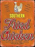 Southern Fried Chicken Cafe Carry Out Chippy Kfc Plaque en métal 20,3 x 30,5 cm