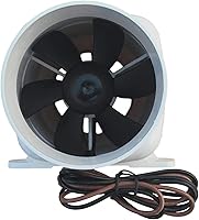 Vista 3 de OASIS MARINE 4-Inch in-Line Bilge Air Blower Fan, 12V DC Marine Boat Ventilation Exhaust for Engine Compartment