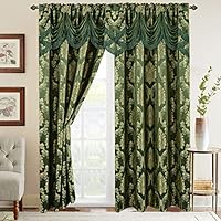 Tende Con Mantovana Elegant Comfort - Set 2 Pannelli 137x213 Cm, Bordeaux, 100% Poliestere - Foto 11