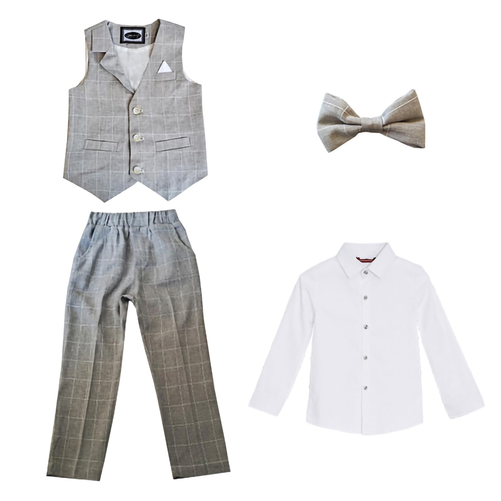 3/4/5-teiliges Anzug Kinder Hochzeit Festliche Anzüge,Smoking Jacke Sakkos, Weste,Hemd,Hose,Fliege
