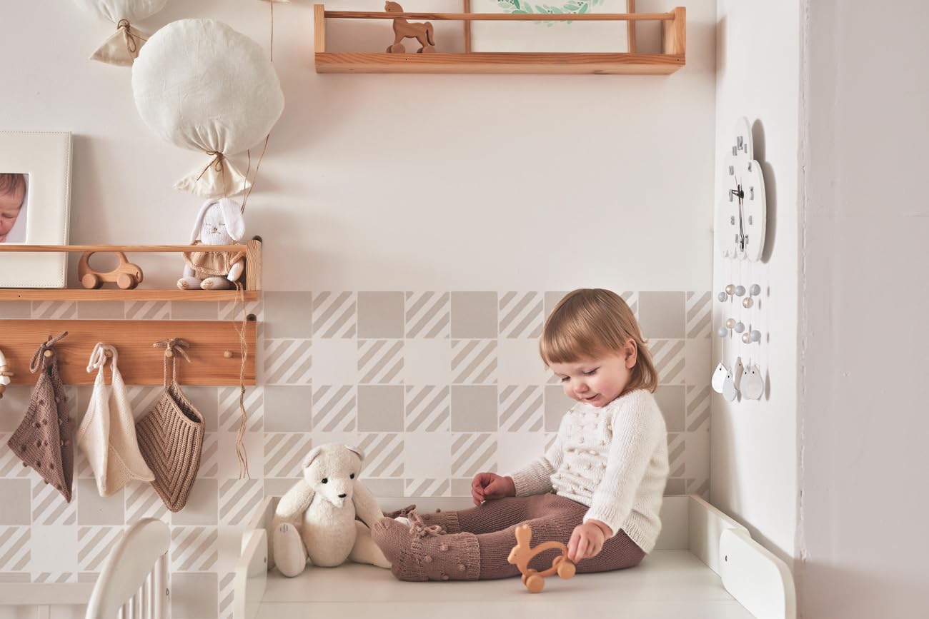 Gingham Muster Wanddekoration Schablone, Kariert, Tartan, Kariert, Kinderzimmer Dekor, Groß Schablone für Malen Wände, Böden, Stoffe & Möbel (Größe 77CM/30 ")