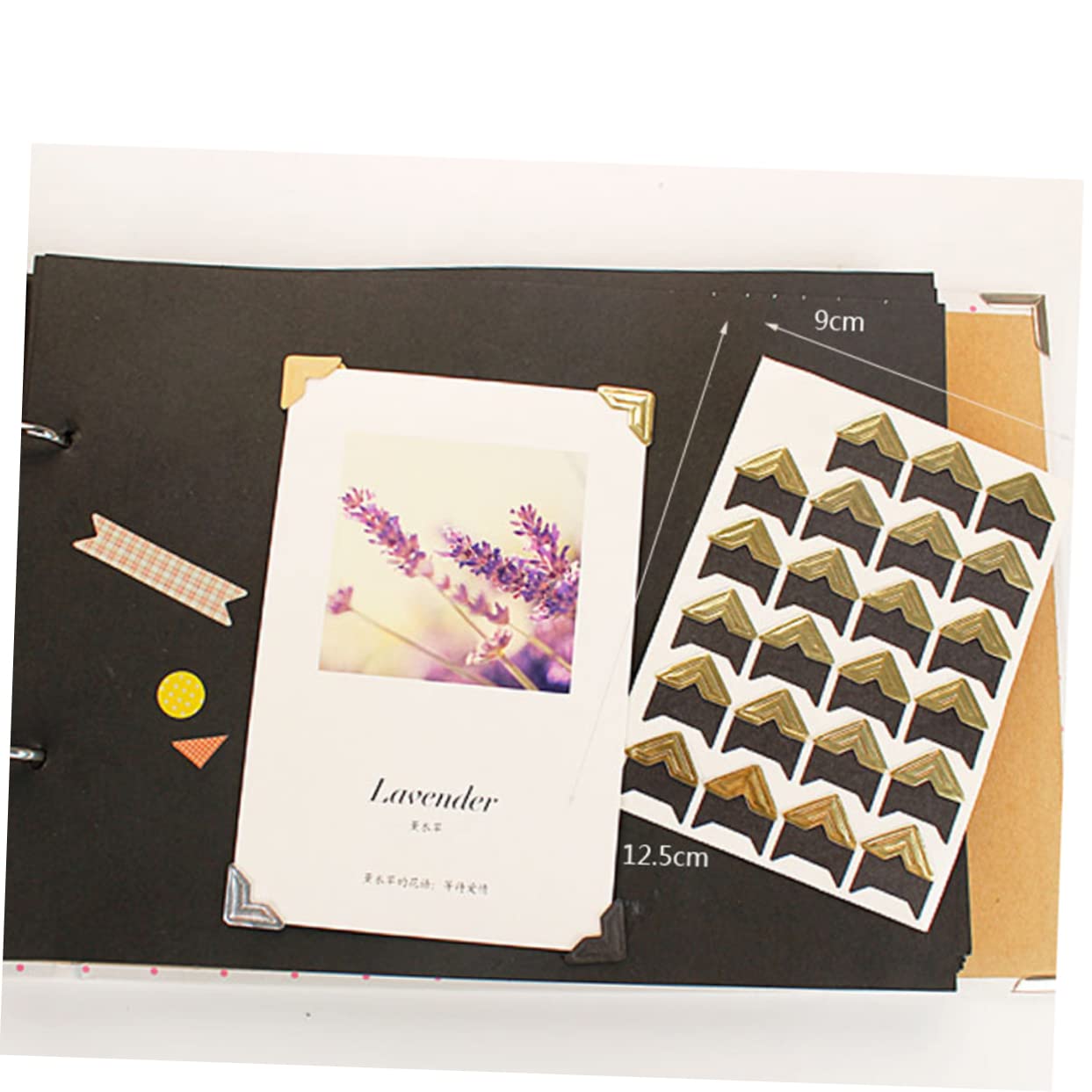 HOODANCOS 15 Sheets of DIY Scrapbooking Sticker Self-Adhesive Corner Stickers for Photo Album Decor