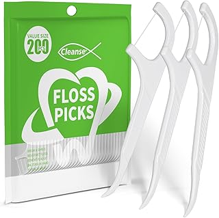Dental Floss Picks for Teeth. Triple Clean Advanced Clean Tooth Picks Flossers for Teeth, Easy and Simple to Use Tooth Floss Picks for Adults, Smoothly Work on Tight Floss Sticks. 100pcs