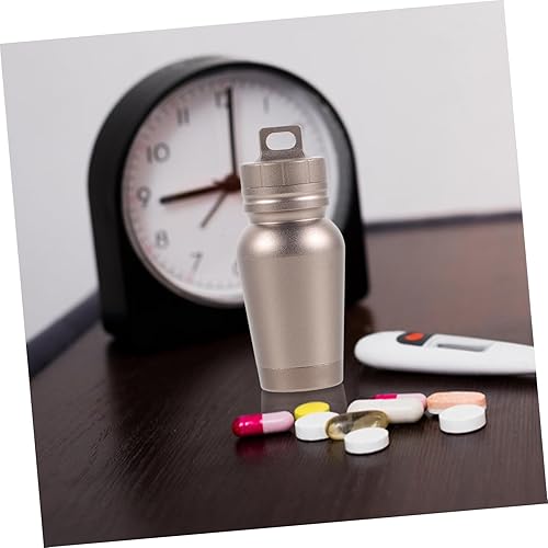 Miniatura 7 de 1 Unidades Mini Llavero Mini Contenedores Bolsillo Medicina Estuche Pequeño Pastillero Portátil Medicina Caso Pastillero De Titular Aleación De