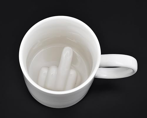 Miniatura 3 de DS. DISTINCTIVE STYLE Taza De Café De Dedo Medio De Cerámica 350 Mililitros Taza De Café Divertida Taza De Té Con El Dedo Medio En El Interior -