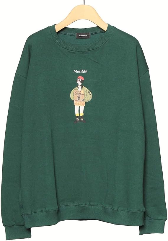 Amazon スウェット スエット トレーナー 裏起毛 Leon レオン Mathilda マチルダ フロントプリント ペインティングタッチ イラスト プリント 映画 主人公 キャラクター メンズアパレル グリーン マチルダ トレーナー パーカー 通販 Amazon スウェット スエット トレーナー 裏起毛 Leon レオン Mathilda マチルダ フロントプリント ペインティングタッチ イラスト プリント 映画 主人公 キャラクター メンズアパレル グリーン マチルダ トレーナー パーカー 通販