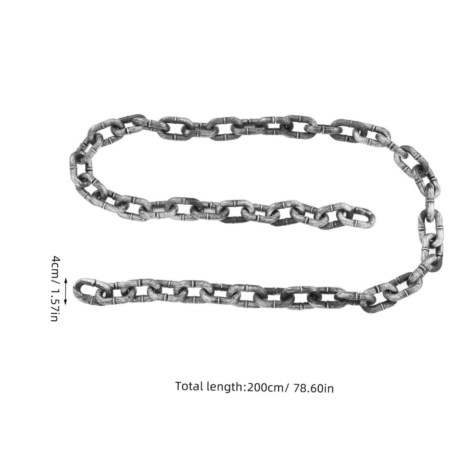 Wakauto Halloween Decorative Chain Realistic Plastic Barrier Chain for Party Props for Costume Accessories and Decorations