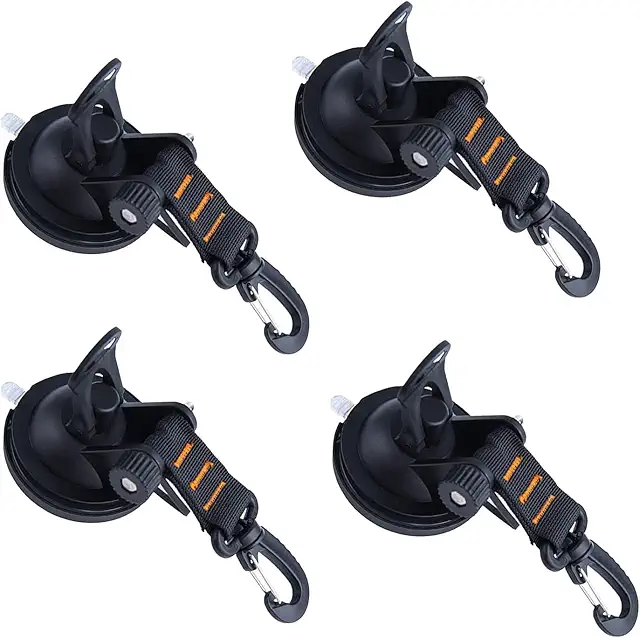 Lovesmile 4-Piece Hook Suction Cups - Extra Strong 10kg Hooks for Home & Car