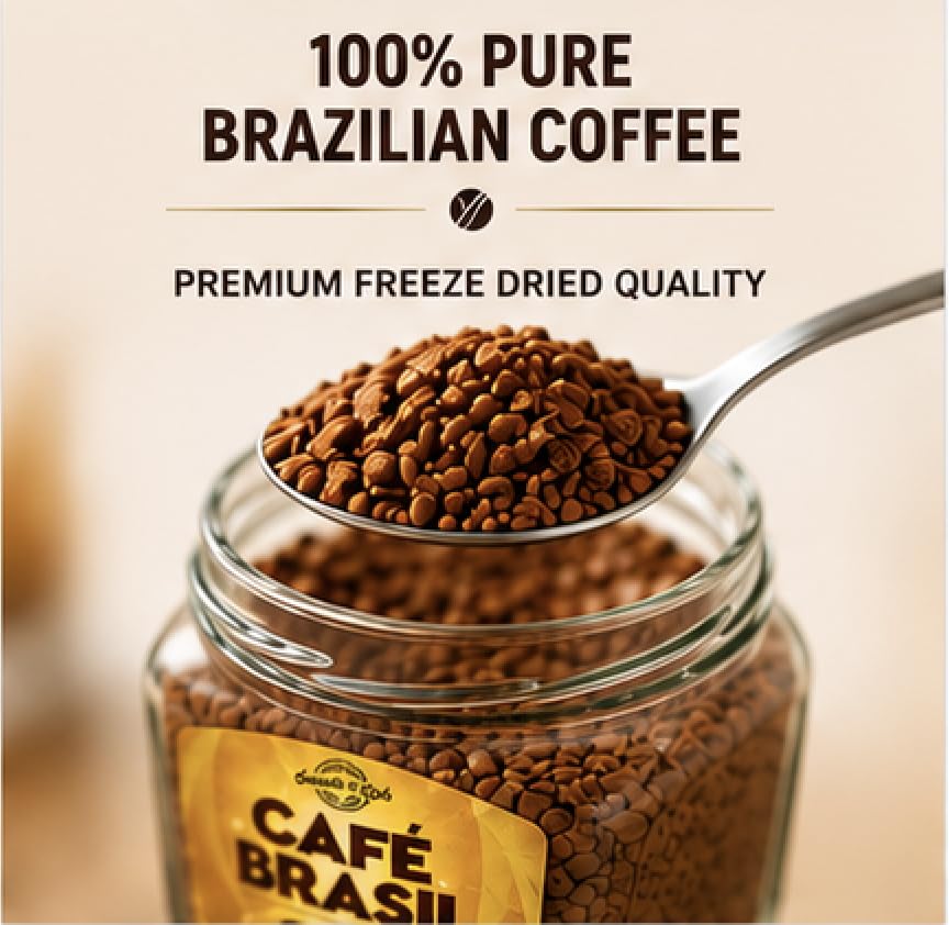 Café Brasil Gold Instant Coffee 200g (glass bottle) image 4
