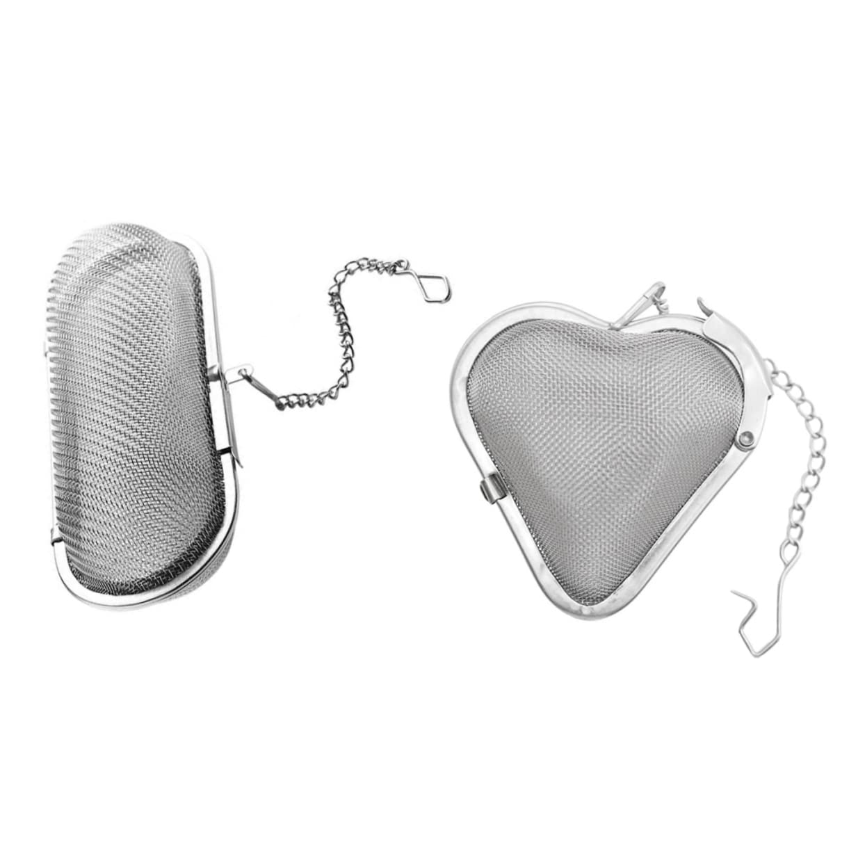 Amosfun 2Pcs Stainless Steel Spice Balls Useful Seasoning Strainer for Loose Leaf Tea Cooking Fine Mesh Filter for Herbs Spices for Kitchen Use