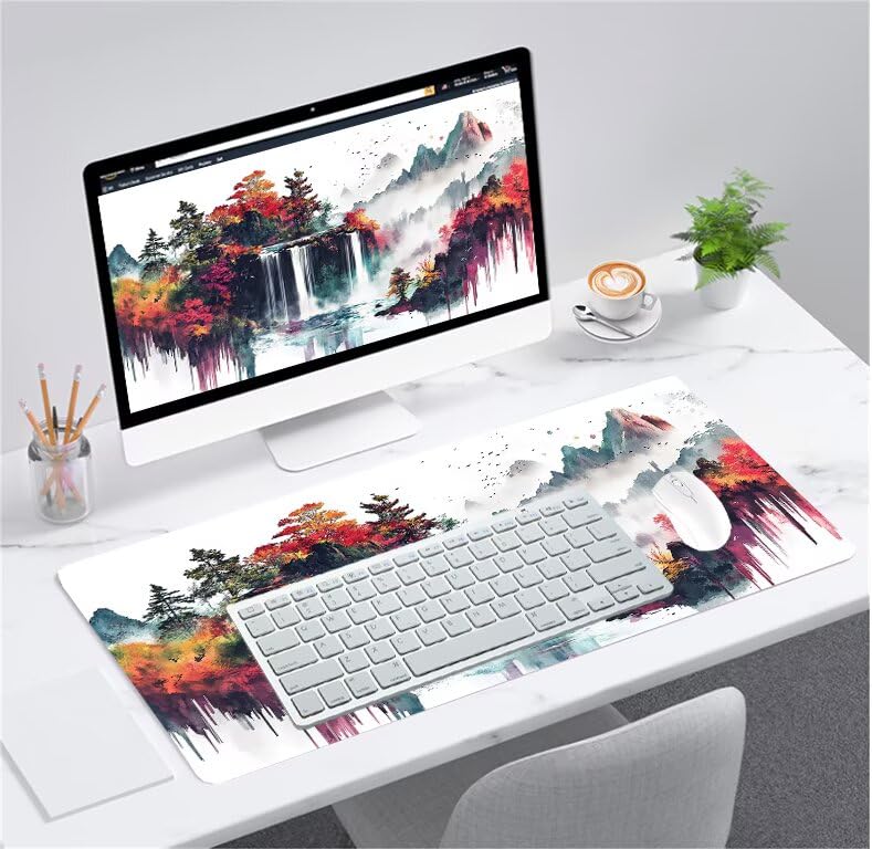 Tapis de souris XXL bords cousus durable friction modérée