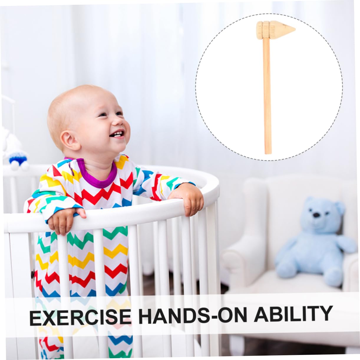 Luxshiny Mini Mallets for Boys and Girls 10pcs Wooden Hammers Toy Mallets Set Safe for Children Perfect for Play