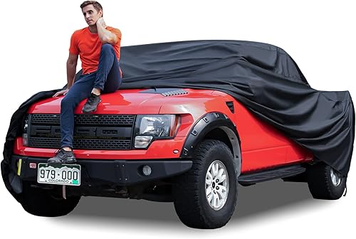 XYZCTEM Cubierta de camioneta de 18 capas compatible con Ford F150, impermeable para todo tipo de clima, cubierta de camioneta resistente al aire