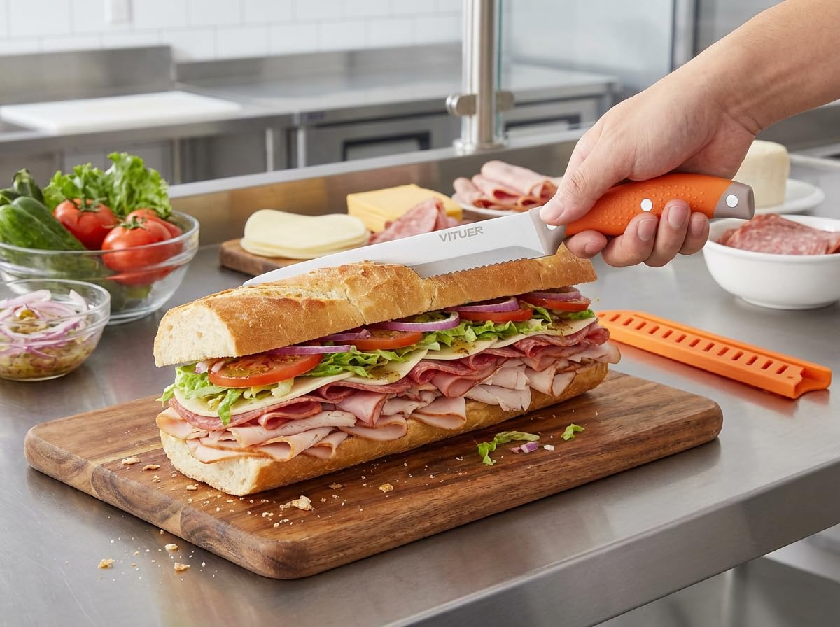 VITUER Bread Knife - Slice Like a Pro -3