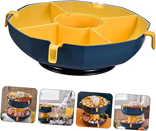 Miniatura 6 de Alipis Drenaje con bandeja de drenaje recipientes de fiesta para cesta de verduras recipiente seco capa de agua cuencos para servir frutas